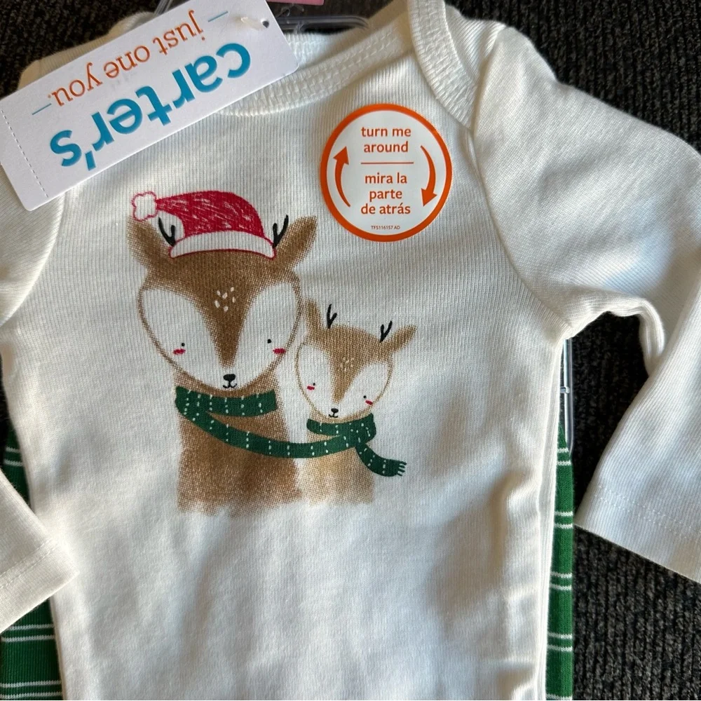 Carters 2 piece Christmas reindeer set